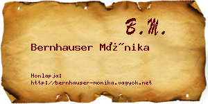 Bernhauser Mónika névjegykártya