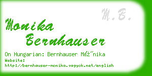 monika bernhauser business card